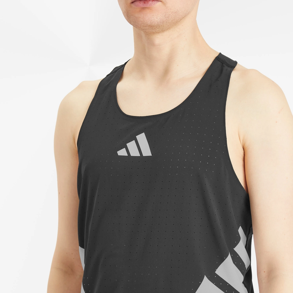 Adidas Originals Men's Adizero Road To Records Tank Top Black